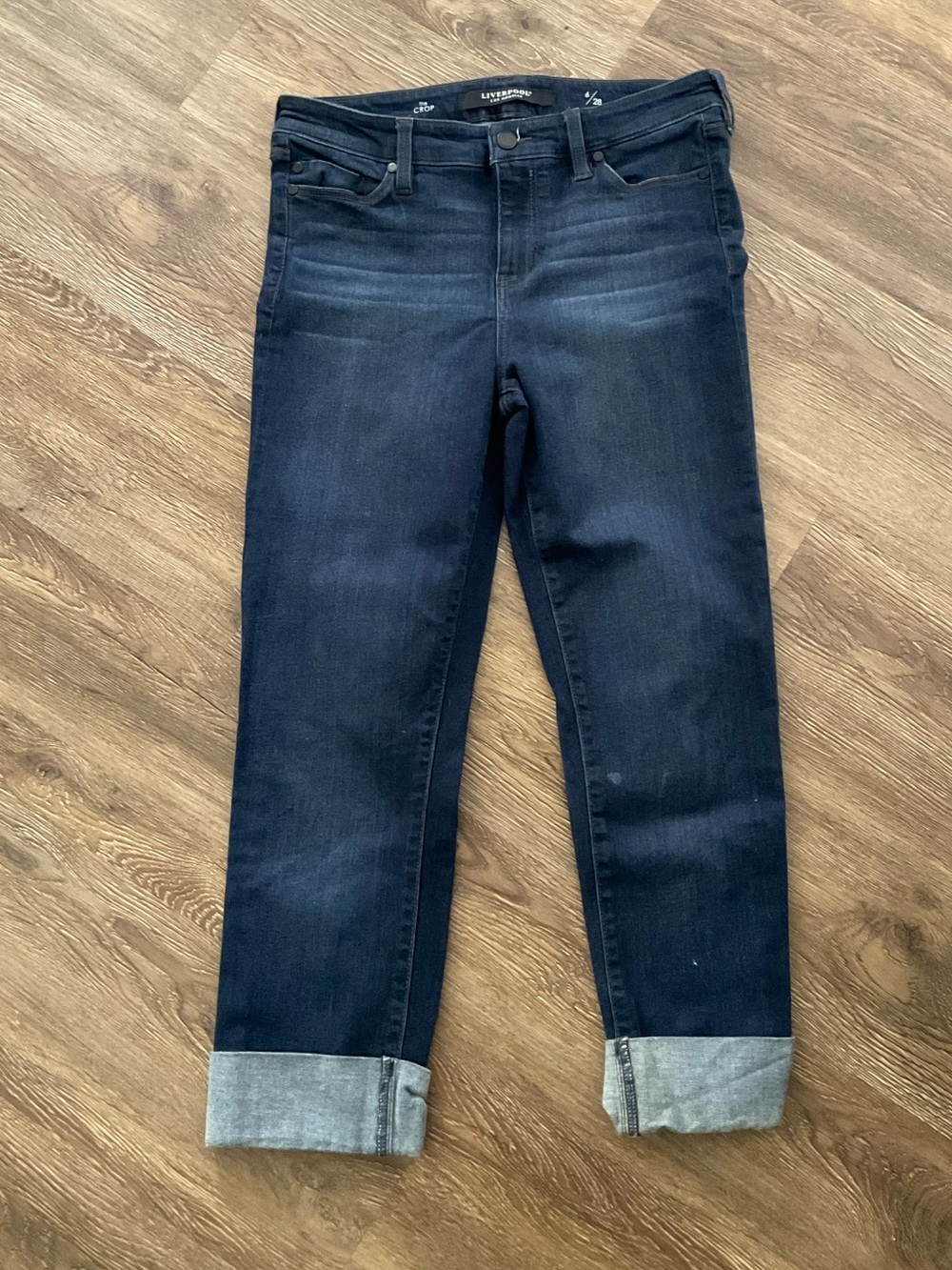 Liverpool Los Angeles The Crop Rolled Cuff Capri Jeans